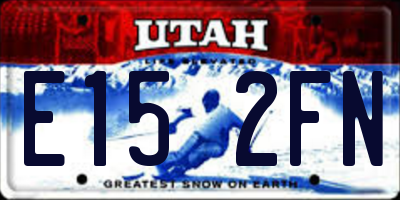 UT license plate E152FN
