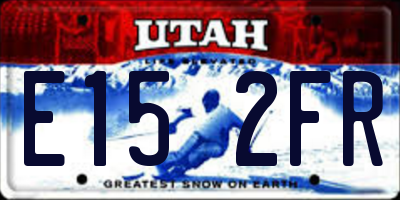 UT license plate E152FR