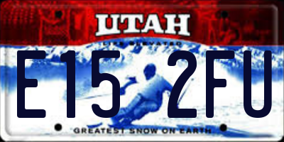 UT license plate E152FU