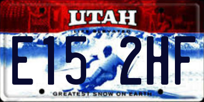 UT license plate E152HF