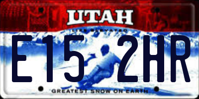 UT license plate E152HR