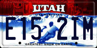 UT license plate E152IM