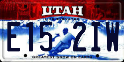 UT license plate E152IW