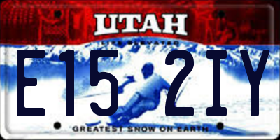 UT license plate E152IY