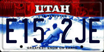 UT license plate E152JE