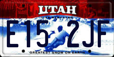 UT license plate E152JF