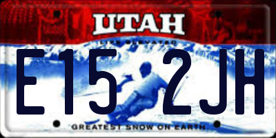 UT license plate E152JH