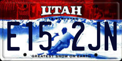 UT license plate E152JN