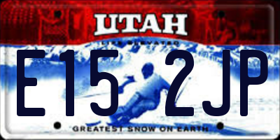UT license plate E152JP