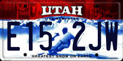 UT license plate E152JW