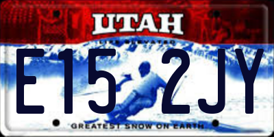 UT license plate E152JY
