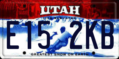 UT license plate E152KB