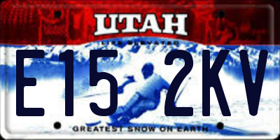 UT license plate E152KV