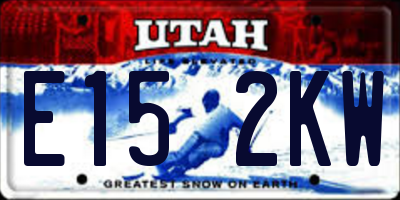 UT license plate E152KW