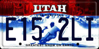 UT license plate E152LI