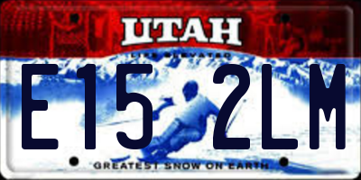 UT license plate E152LM
