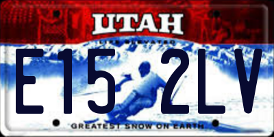UT license plate E152LV