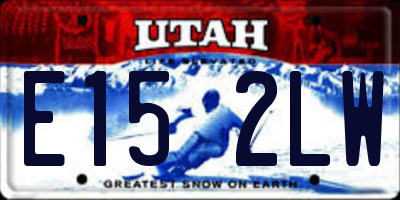 UT license plate E152LW