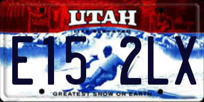 UT license plate E152LX