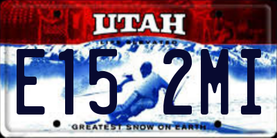 UT license plate E152MI