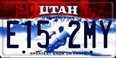 UT license plate E152MY