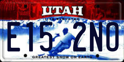 UT license plate E152NO