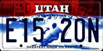 UT license plate E152ON