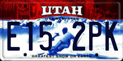 UT license plate E152PK