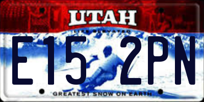 UT license plate E152PN