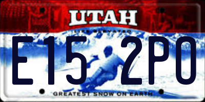 UT license plate E152PO