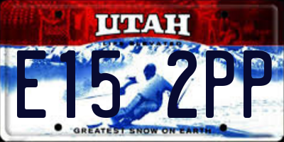 UT license plate E152PP