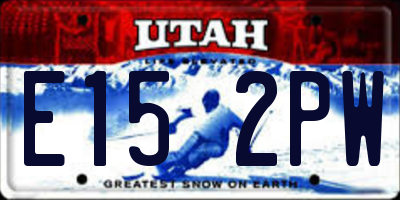 UT license plate E152PW