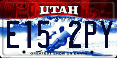UT license plate E152PY