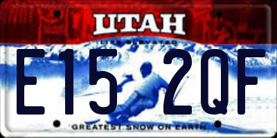 UT license plate E152QF