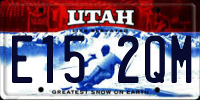 UT license plate E152QM