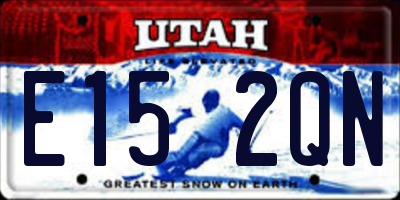 UT license plate E152QN