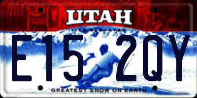 UT license plate E152QY