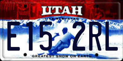 UT license plate E152RL