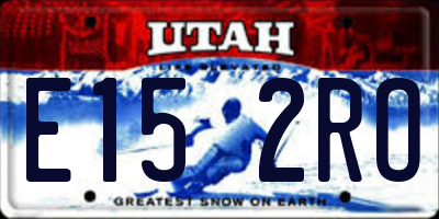 UT license plate E152RO