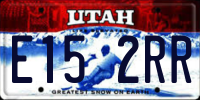 UT license plate E152RR