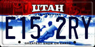 UT license plate E152RY