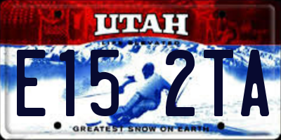 UT license plate E152TA