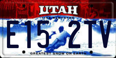 UT license plate E152TV