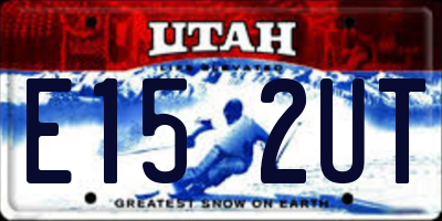 UT license plate E152UT