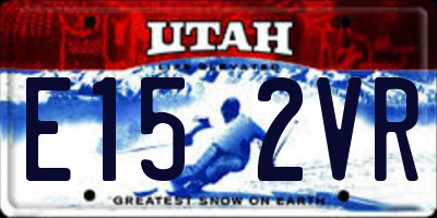 UT license plate E152VR