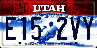 UT license plate E152VY