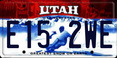 UT license plate E152WE