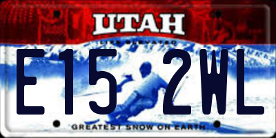 UT license plate E152WL