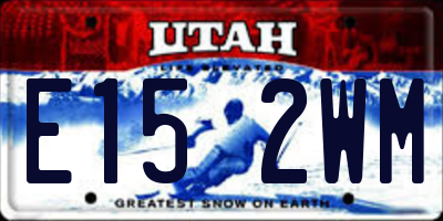 UT license plate E152WM