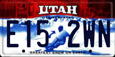 UT license plate E152WN